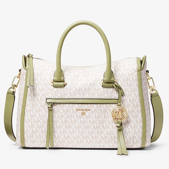 michael kors carine medium logo satchel